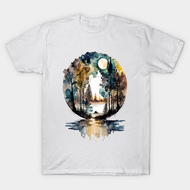 River in the forest - 1 T-Shirt by SMCLN